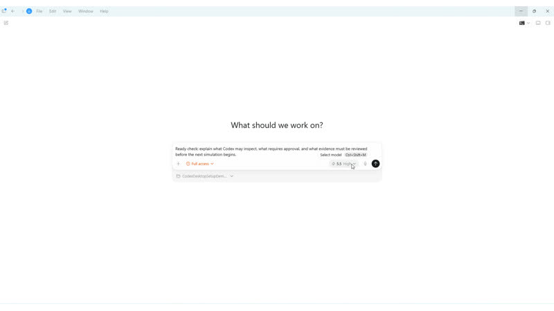 Codex ready prompt